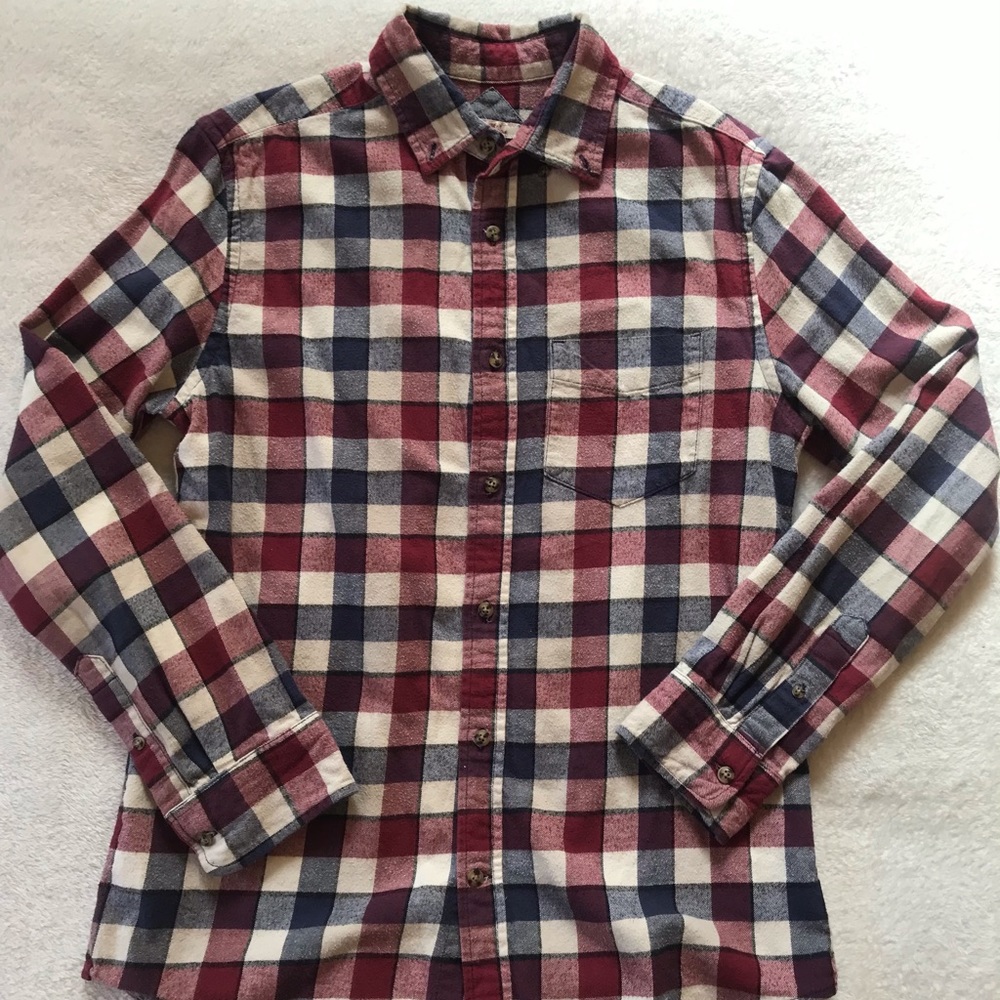Flannel shirt, red/white/blue, small